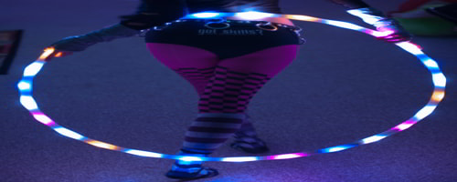 Gimnasio adecuados para Ejercicios de musculación Deportes livianos no Incluyen baterías Yoga Angmile Coloridos círculos de luz LED de Hula Hoops para niños 